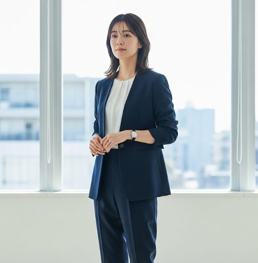 銀行員　女性　スーツ