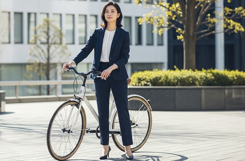 銀行員　女性　スーツ