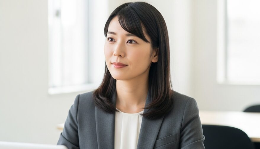 銀行員　女性　スーツ