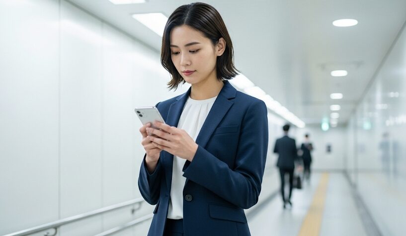 銀行員　女性　スーツ