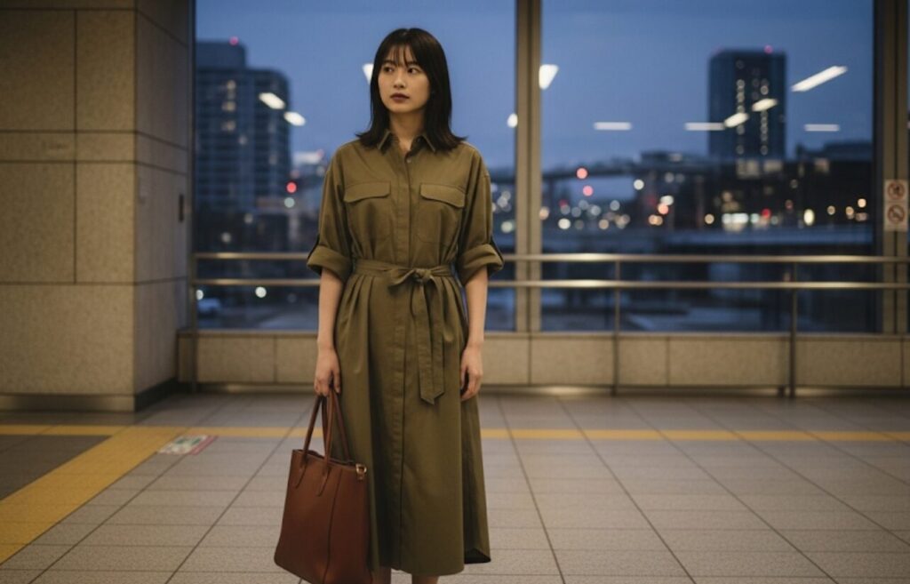 銀行員　女性　　服装　通勤